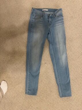 Women's Light Blue Skinny Jeans — Stretch Slim Fit Denim